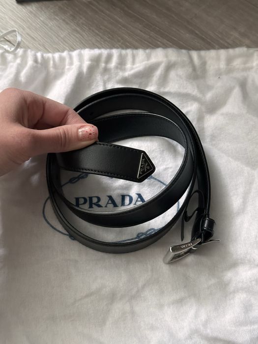 Ремінь PRADA  шкіряний