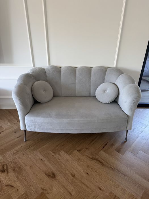 Sofa cinzento velludo 160*85