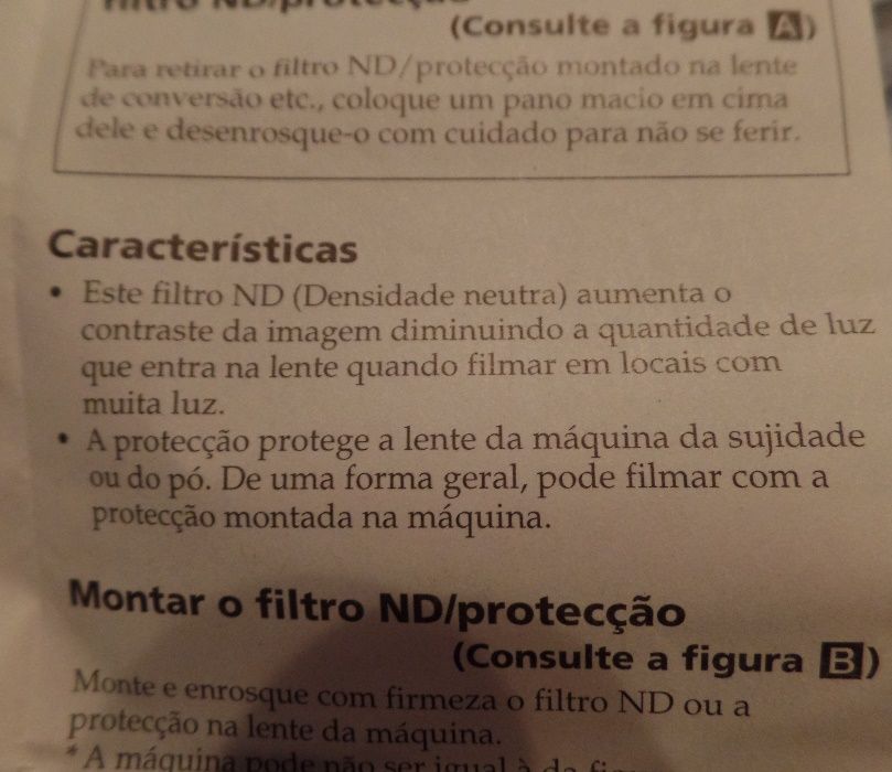 Sony Kit ND Filtro vf-r37nk Novo (683)