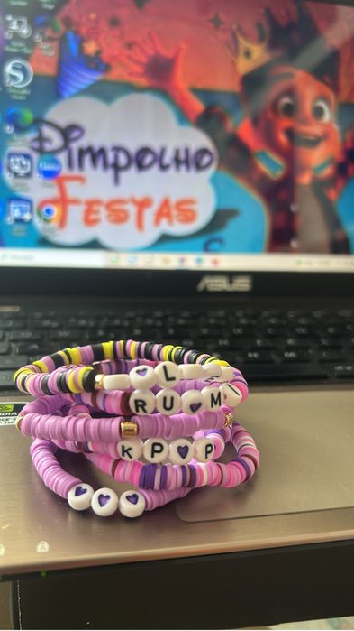 Pulseira K-pop roxa l