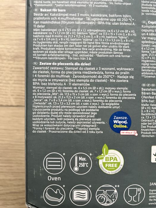 Foremki do pieczenia ciastek dla dzieci Livarno