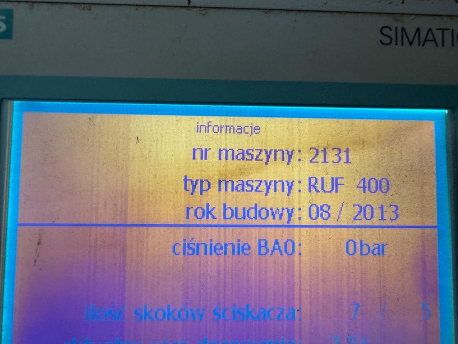 Brykieciarka MALISZ RUF 400 – rok prod. 08/13