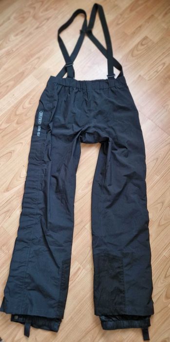 Męskie Czarne spodnie Salewa z szelkami Gore-Tex L