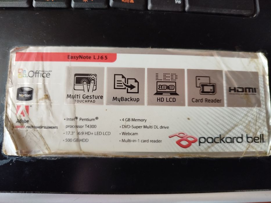 Ноутбук Packard bell б/у