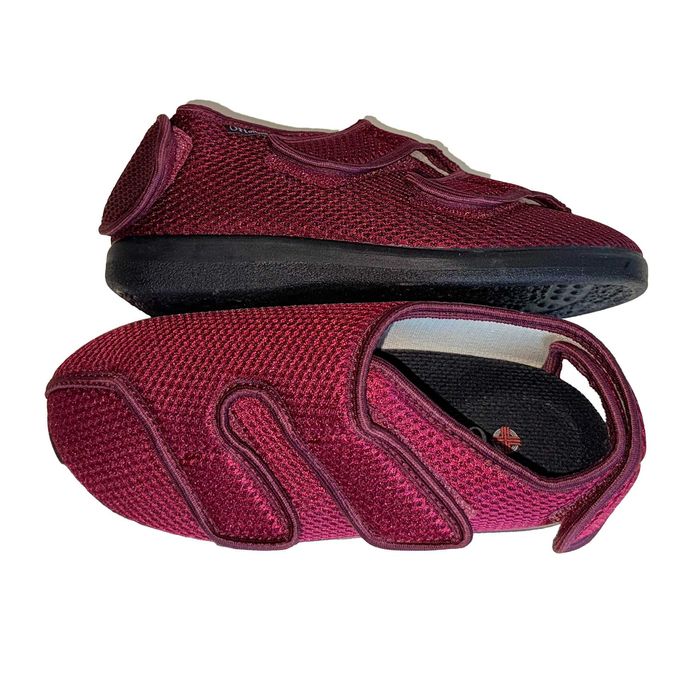 Półbuty ortopedyczne / rehabilitacyjne rozmiar 38 bordowe na 3 rzepy