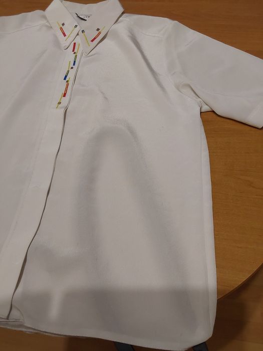 Bluzka biała krótki rękaw ENDORA 12 ( 40 ) w idealnym stanie