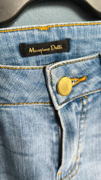 Maspimo Dutti Damskie Spodnie Wygodne Jeansowa Niebieskie Rozmiar 34