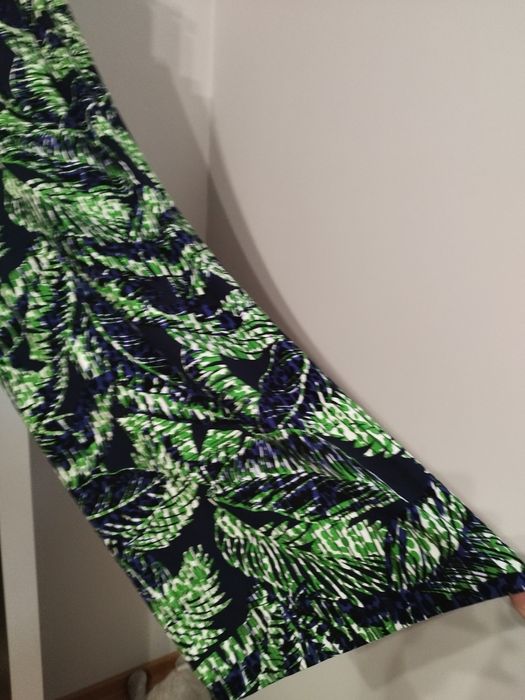 Spodnie szeroka nogawka, wysoki stan rm 46