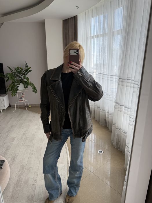 Кожана куртка Zara