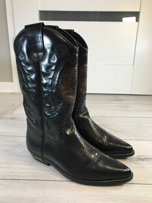 Piękne skórzane kowbojki Texas made in USA rozm. 40