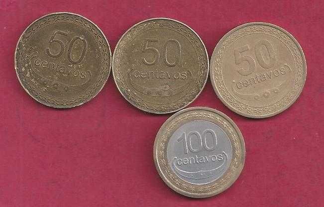 TIMOR  LESTE  LOTE  DE   4  MOEDAS     DIVERSAS
