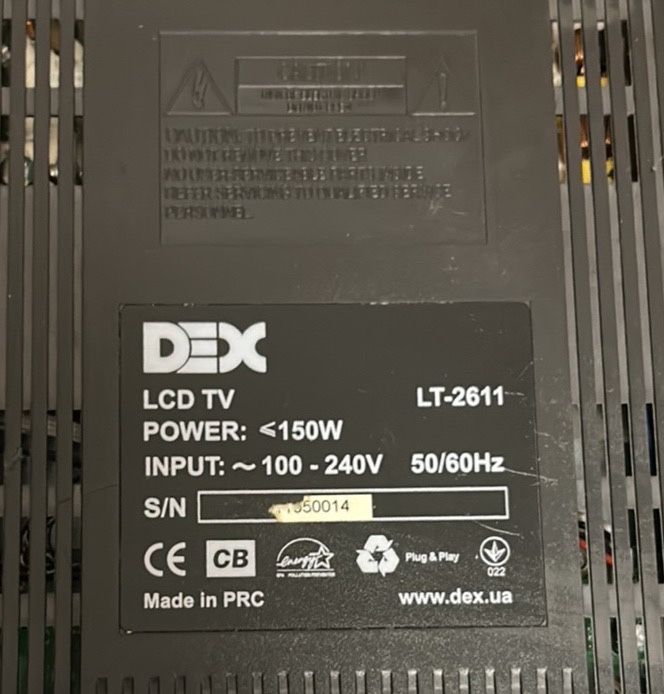 Телевізор DEX LT-2611 26” в робочому стані з пультом