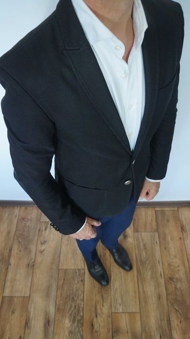 Marynarka Zara Man Rozmiar M Kolor Czarny Głęboki