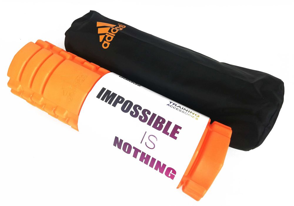 Ролик Adidas 45 см+ЧОХОЛ/масажний валик-ролер для масажу спини, ніг