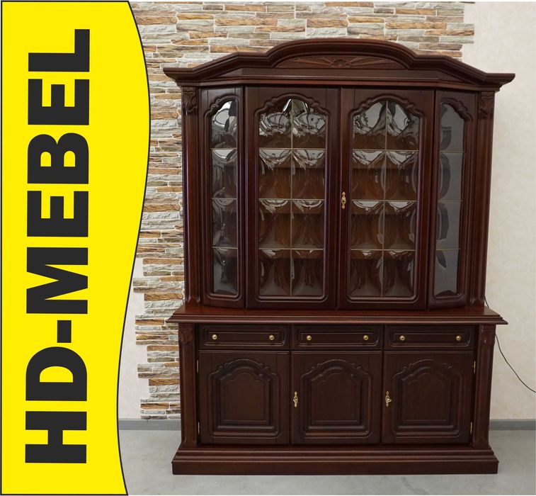 witryna z komodą mahoń mahoniowa podświetlana szer. 162   p-814  -20%