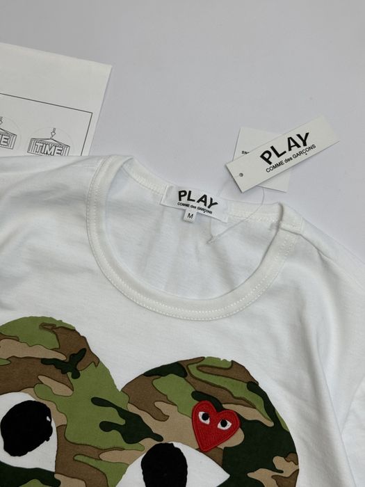 Футболка CDG Play Camo / comme des garcons t-shirt камуфляж