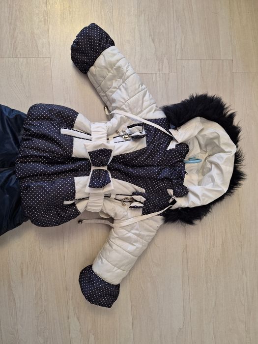 Зимова курточка з комбінезоном на дівчинку 1.5-3 років