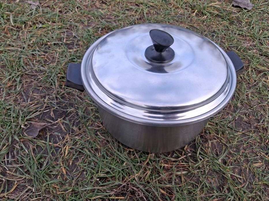 Garnek 3.5l z pokrywką ruski, ze stali nierdzewnej