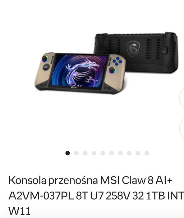 Konsola MSI Claw 8 AI+