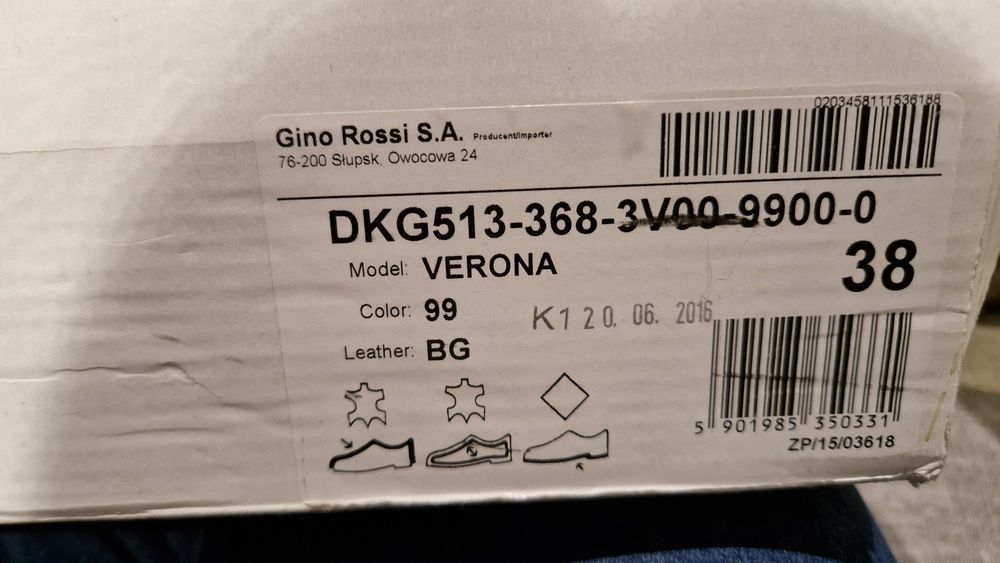 Kozaki damskie czarne Gino Rossi rozmiarze 38