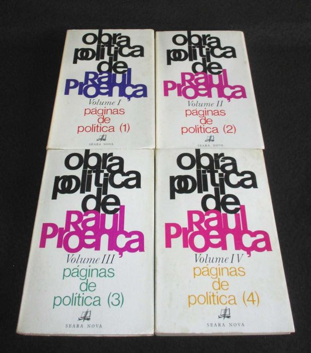 Livros Obra Política de Raul Proença 4 Volumes Completo