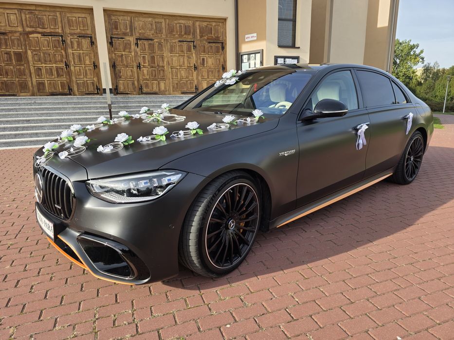 Auto do ślubu przejażdzka wynajem Mercedes s63 AMG