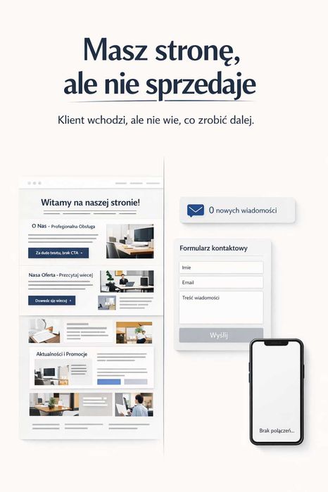 Strona internetowa, która zbiera leady | landing page / strona firmowa