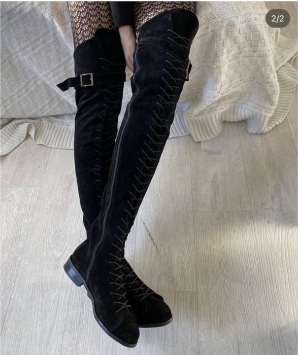 Ботфорти nushina натуральна замша