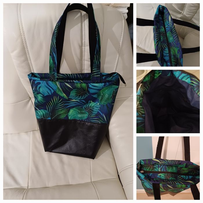 Nowa duza Torba shopperka zapinana na zamek