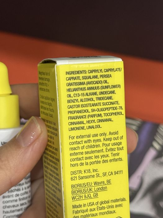 Олія для волосся K18, 10 ml, нова