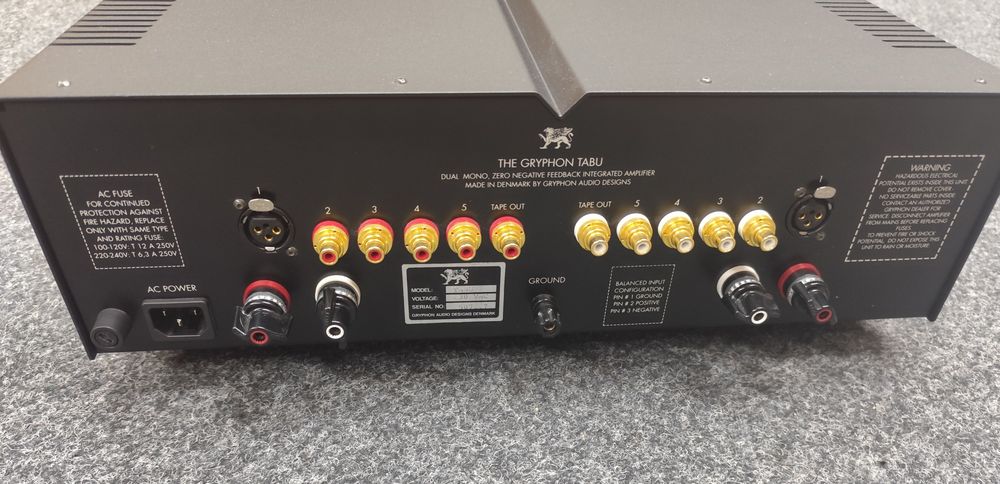 Интегральный усилитель Gryphon Tabu Dual Mono + WBT Nextgen + Synergistic Research Master Fuse