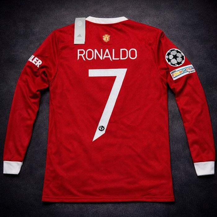 Koszulka sportowa Ronaldo Manchester United longsleeve 21/22 retro cla