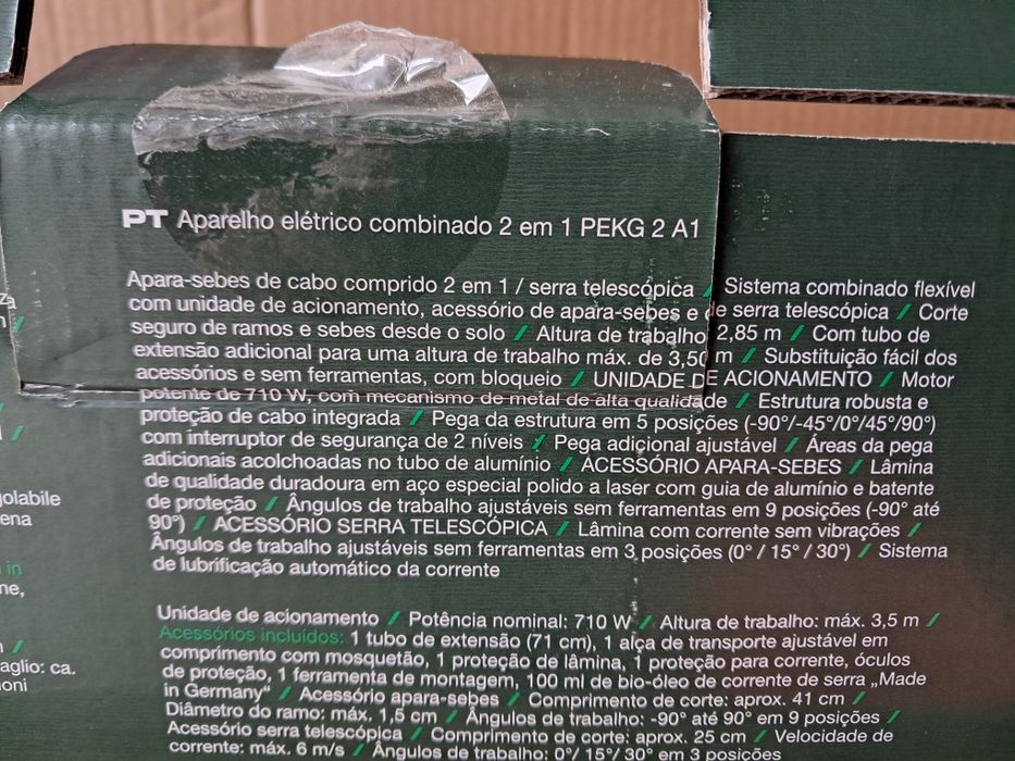 Apara sebes e serra telescópia elétrica Novo