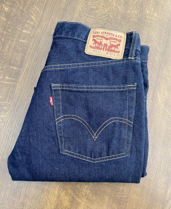 Levis 511 Оригінал W34 L32 джинси темно сині чоловічі premium