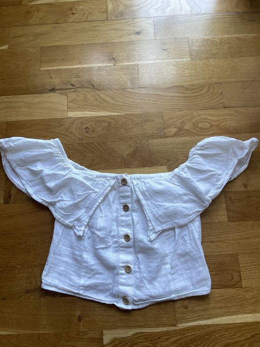Bluzka na lato biała hiszpanka