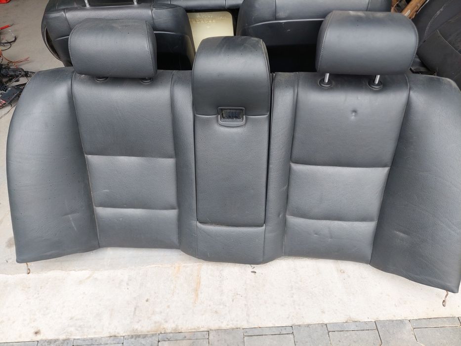 skóra sportsize kubelki czarna skóra sedan bmw e60 grzane