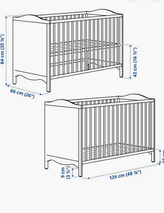 Berço / Cama modelo IKEA com colchão