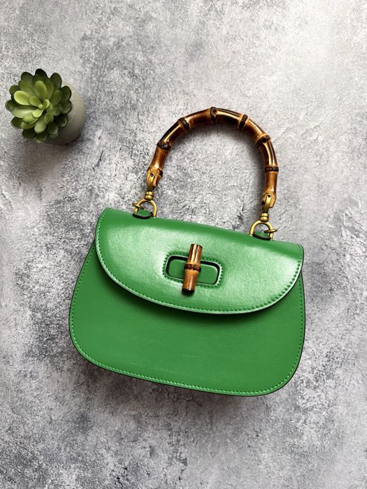 Жіноча сумка Gucci Bamboo 1947 Small Green