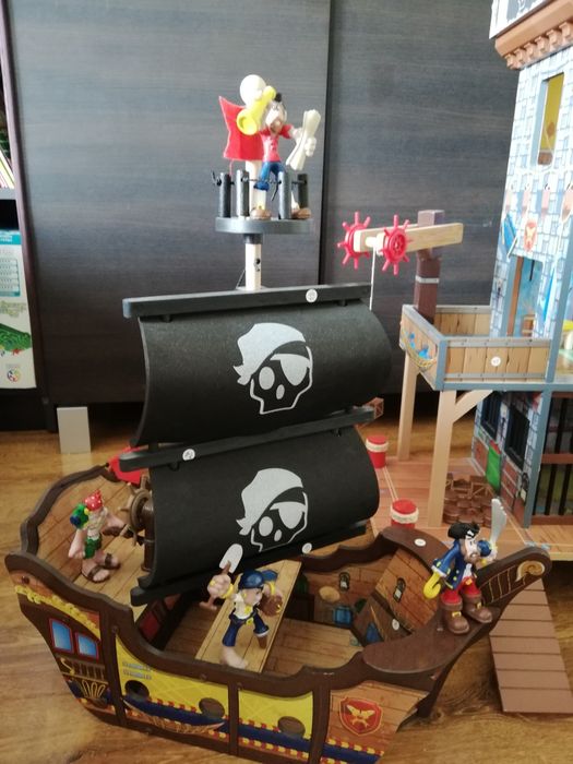 Okazja Kidkraft wielka drewniana forteca piratów ze statkiem 63284 + playmobil