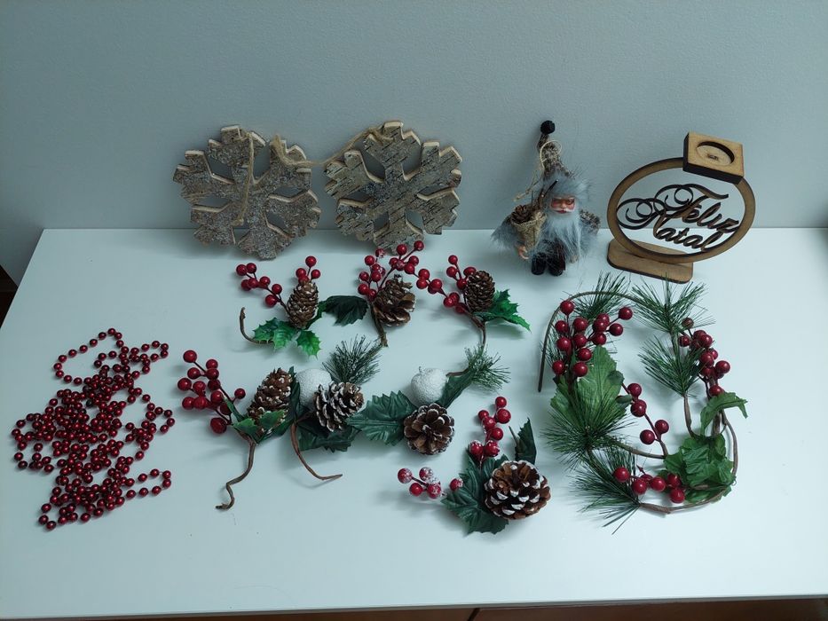 Conjunto de decorações de Natal (bom estado)