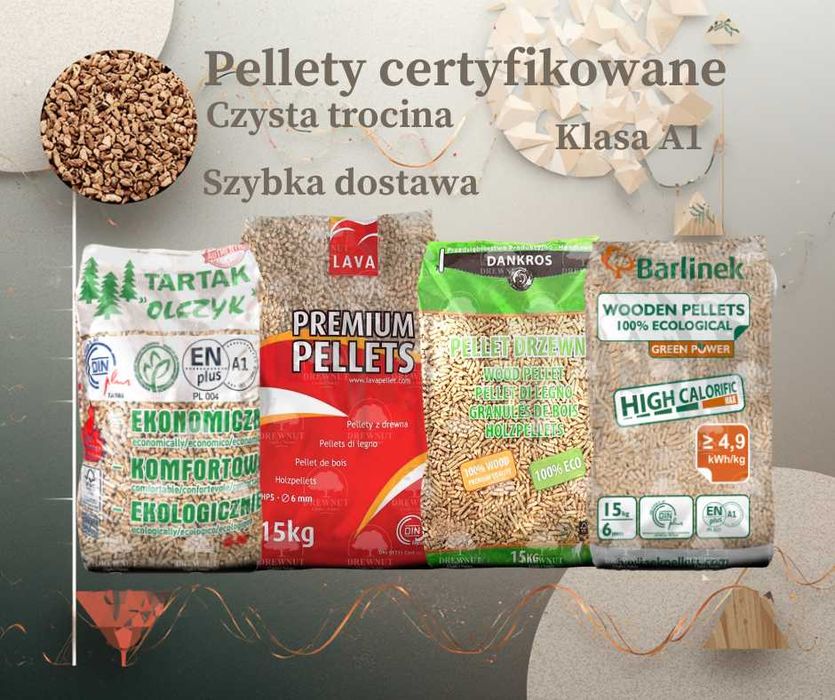 Pellet  NAJTAŃSZY oraz pelet Feniks Drewnut Lava Olczyk Dankros A2