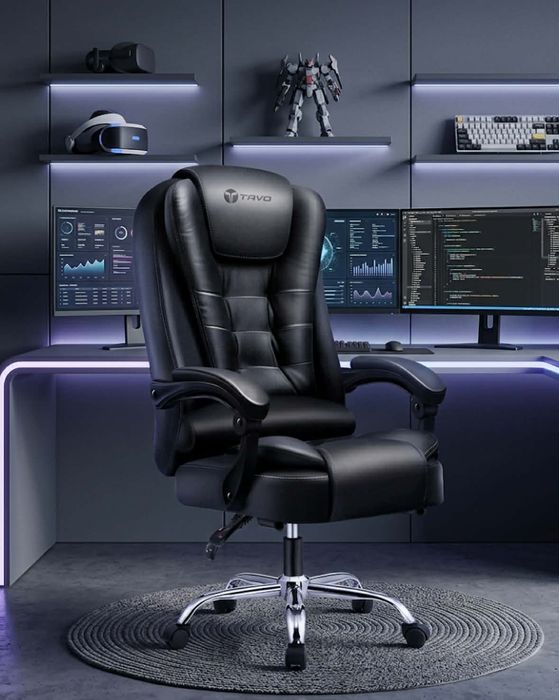Fotel Gamingowy Krzesło BiuroweNowy  Fotel Ergonomiczny Tilt Ekoskóra