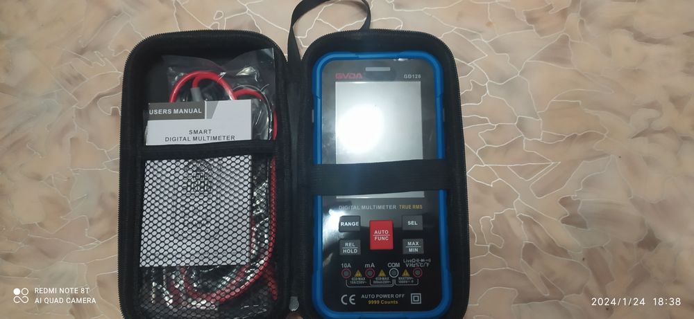 Мультиметр Цифровий GVDA gd128 Blue, Black