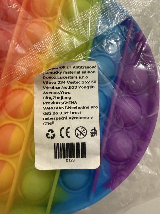 Pop It Antystresowy Tęczowy