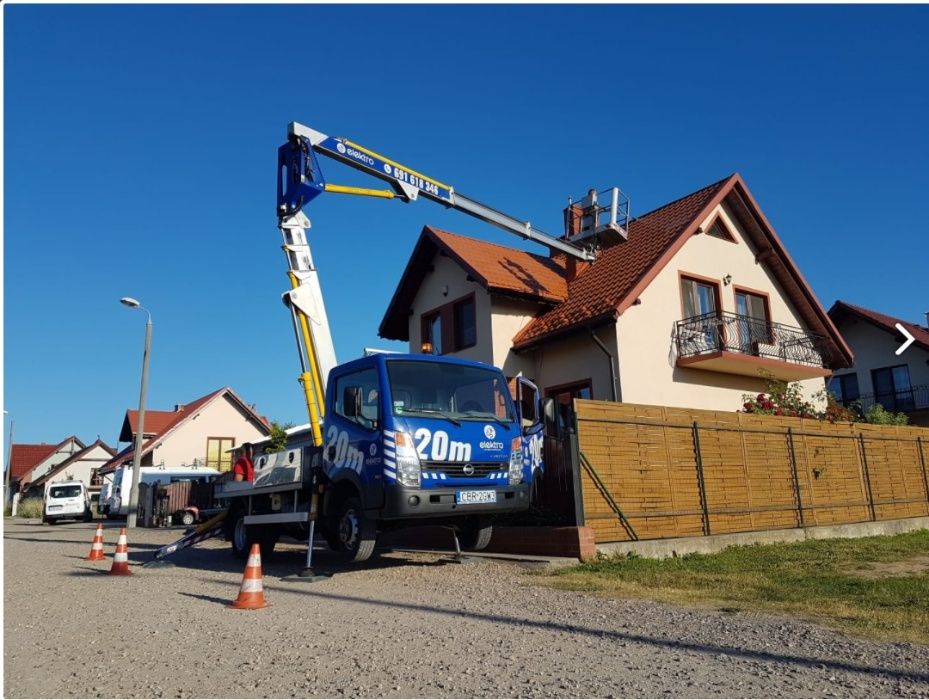 Usługi wynajem zwyżka podest podnośnik koszowy 12m 21m 23m 25m