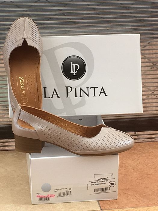 Новые кожаные туфли ТМ LA PINTA на повноту більшу за стандартну