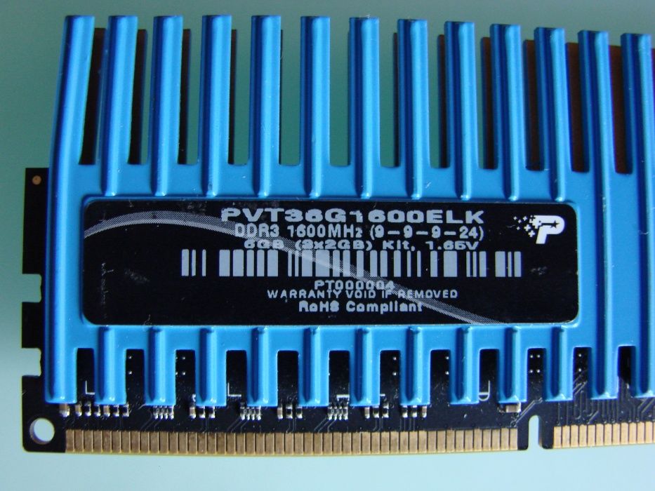 Patriot PVT36G1600ELK DDR3 1600MHz (9-9-9-24) 6GB (3X2GB) ТОП LGA775