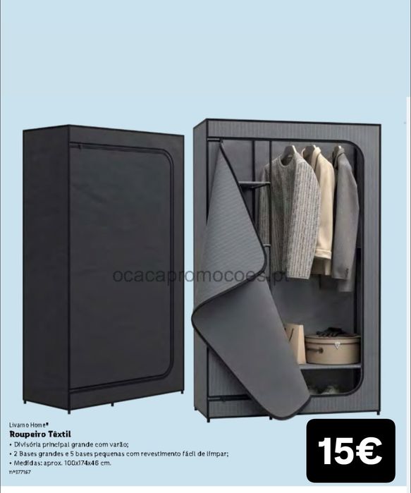 Roupeiro em tecido novo