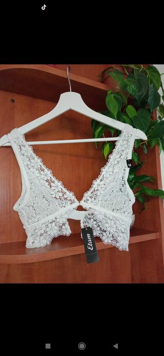 Etam daisy- biustonosz z trójkątna miseczka ecru/mleczny S/M