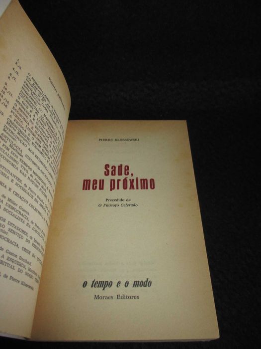 Livro Sade meu próximo Pierre Klossowski